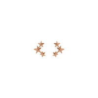 Star Ear Climber Earrings rose (14K) front - Popular Jewelry - New York