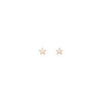 Star Stud Earrings rose (14K) front - Popular Jewelry - New York
