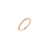 Triple Diamond Stackable Ring rose (14K) diagonal - Popular Jewelry - New York