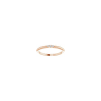Triple Diamond Stackable Ring rose (14K) front - Popular Jewelry - New York