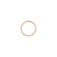 Triple Diamond Stackable Ring rose (14K) setting view - Popular Jewelry - New York