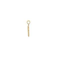 Diamond Seahorse Pendant (14K) side - Popular Jewelry - New York