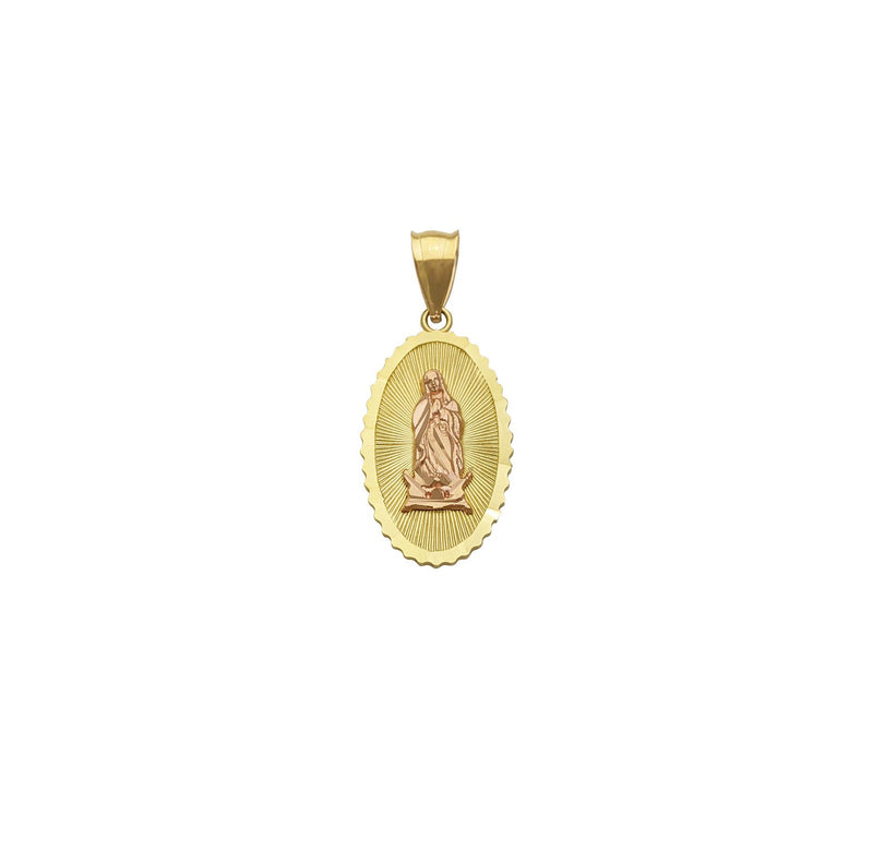 Virgin Mary "Radiance" Oval Medallion Pendant (14K)