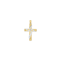 Religious Mantra Christian Cross Pendant (14K) front - Popular Jewelry - New York