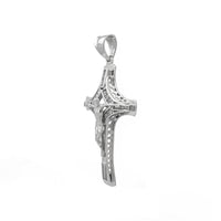 Baguette Iced-Out Crucifix Pendant (14K) side - Popular Jewelry - Nova York