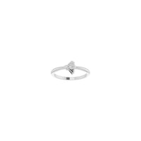 Bee Stackable Ring white (14K) front - Popular Jewelry - New York