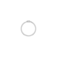 मधुमक्खी Stackable अंगूठी सफेद (14K) सेटिंग दृश्य - Popular Jewelry - न्यूयॉर्क