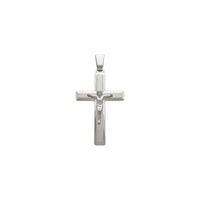 Bordered Crucifix Pendant (14K) front - Popular Jewelry - Нью-Йорк