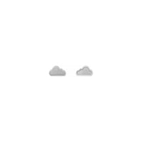 Cloud Stud Earrings white (14K) front - Popular Jewelry - New York
