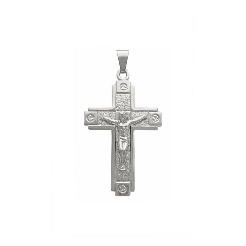 Crucifix Pendant (14K) front - Popular Jewelry - New York