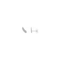 Гӯшворҳои бриллиантии аксентӣ гандум барг сафед (14К) асосӣ - Popular Jewelry - Нью-Йорк
