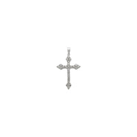Алмаз гүлдүү крест кулон чоң (14K) алдыңкы - Popular Jewelry - Нью-Йорк
