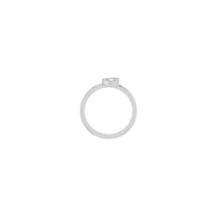 Configuració de l'anell apilable de la lluna creixent de diamant blanc (14K) - Popular Jewelry - Nova York