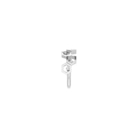 Diamond Honeycomb Stackable Ring white (14K) side - Popular Jewelry - New York