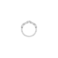 鑽石蜂巢可堆疊戒指白色 (14K) 鑲嵌視圖 - Popular Jewelry - 紐約