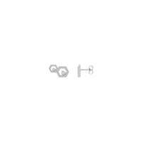 డైమండ్ తేనెగూడు స్టడ్ చెవిపోగులు తెలుపు (14 కె) ప్రధాన - Popular Jewelry - న్యూయార్క్