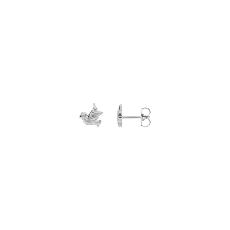 Dove Stud Earrings white (14K) main - Popular Jewelry - New York