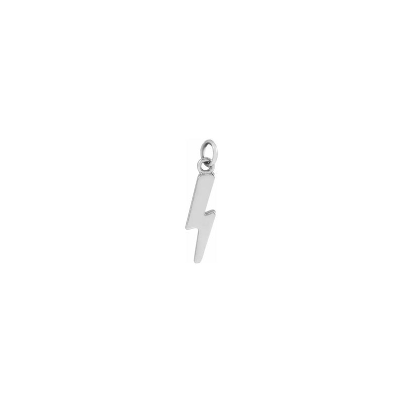 Lightning Pendant white (14K) front - Popular Jewelry - New York