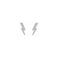 Сережки-гвоздики Lightning, білі (14K) спереду - Popular Jewelry - Нью-Йорк