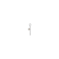 पर्ल पैटोन्स क्रॉस पेंडेंट सफ़ेद (14K) साइड - Popular Jewelry - न्यूयॉर्क