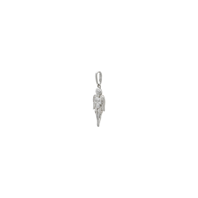 Praying Guardian Angel Pendant white (14K) side - Popular Jewelry - New York