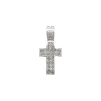 Princess-Cut Diamond Iced-Out Cross Pendant (14K) front - Popular Jewelry - New York