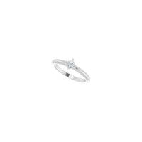 Princess Cut Diamond Stackable Solitaire Ring white (14K) diagonal - Popular Jewelry - New York