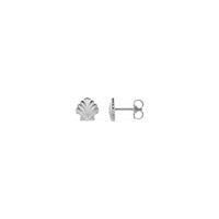 Sea Shell Stud Earrings white (14K) main - Popular Jewelry - New York