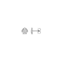 Sea Shell Stud Earrings white (14K) main - Popular Jewelry - New York
