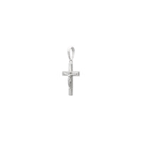 Small Bordered Cross Pendant (14K) side - Popular Jewelry - New York