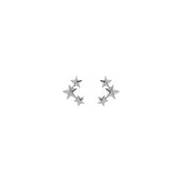Star Ear Climber Earrings white (14K) main - Popular Jewelry - New York