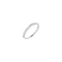 Triple Diamond stapelbare ring wit (14K) diagonaal - Popular Jewelry - New York