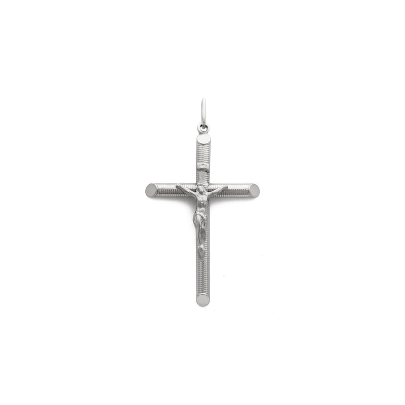 Tubular Cross Pendant (14K) front - Popular Jewelry - New York