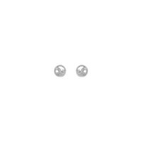 Yin Yang Stud Earrings white (14K) front - Popular Jewelry - New York