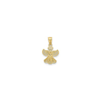 Eņģeļa kulons ar pērlītēm — Sirdsnesējs (14 K) aizmugurē — Popular Jewelry - Ņujorka