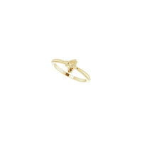 蜜蜂Stackable Ring黃色（14K）對角線2- Popular Jewelry - 紐約
