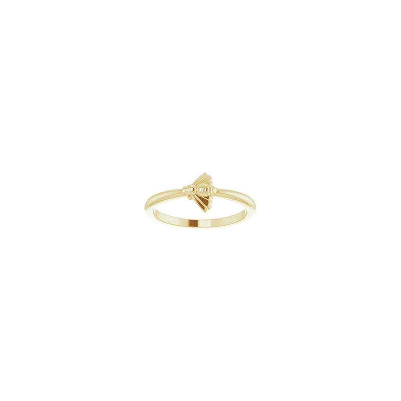 Bee Stackable Ring yellow (14K) front - Popular Jewelry - New York