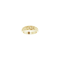 Braided Ring yellow (14K) front - Popular Jewelry - New York