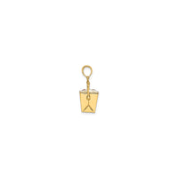 Chinese Take-Out Box Pendant (14K) side - Popular Jewelry - New York