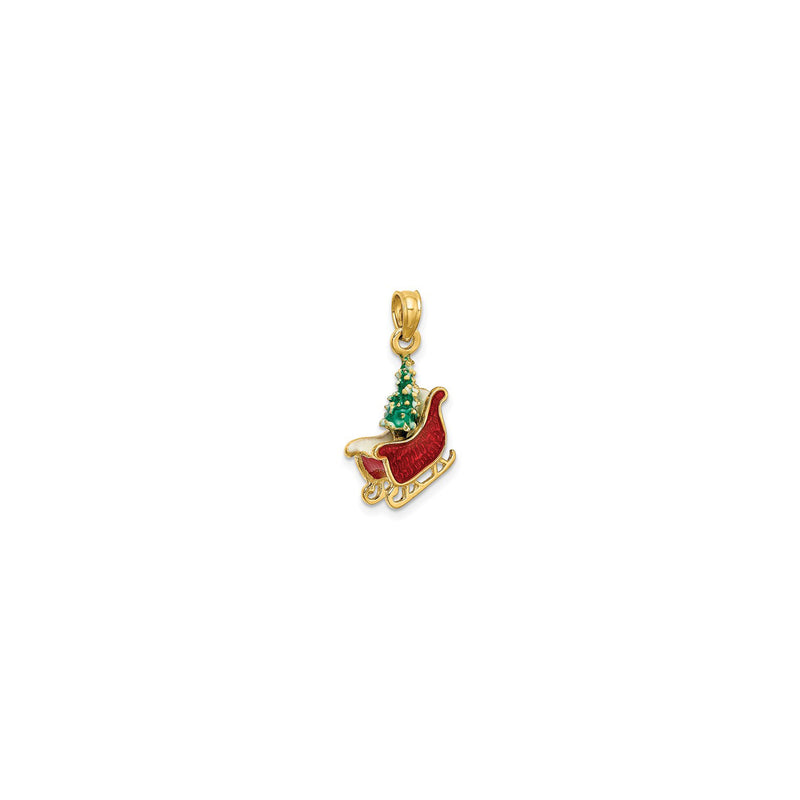 Christmas Sleigh Pendant (14K) diagonal - Popular Jewelry - New York