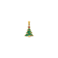Christmas Tree Charm (14K) front - Popular Jewelry - New York