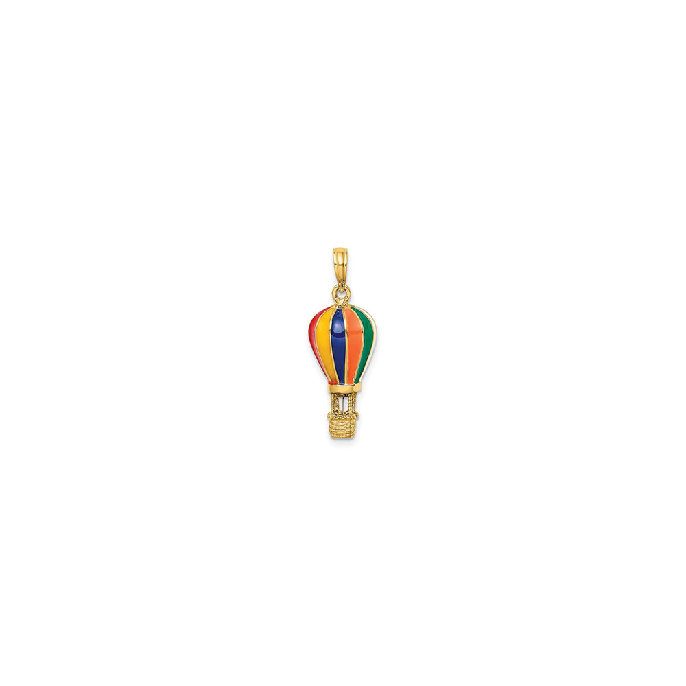 Colorful Hot Air Balloon Pendant (14K) front - Popular Jewelry - New York