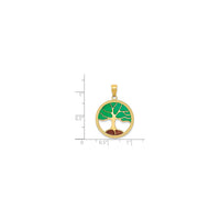 Colorful Tree of Life Medallion Pendant (14K) scale - Popular Jewelry - New York