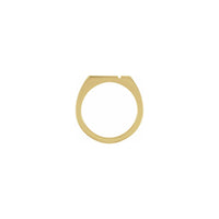 Cross Crusader Signet Ring yellow (14K) setting - Popular Jewelry - New York