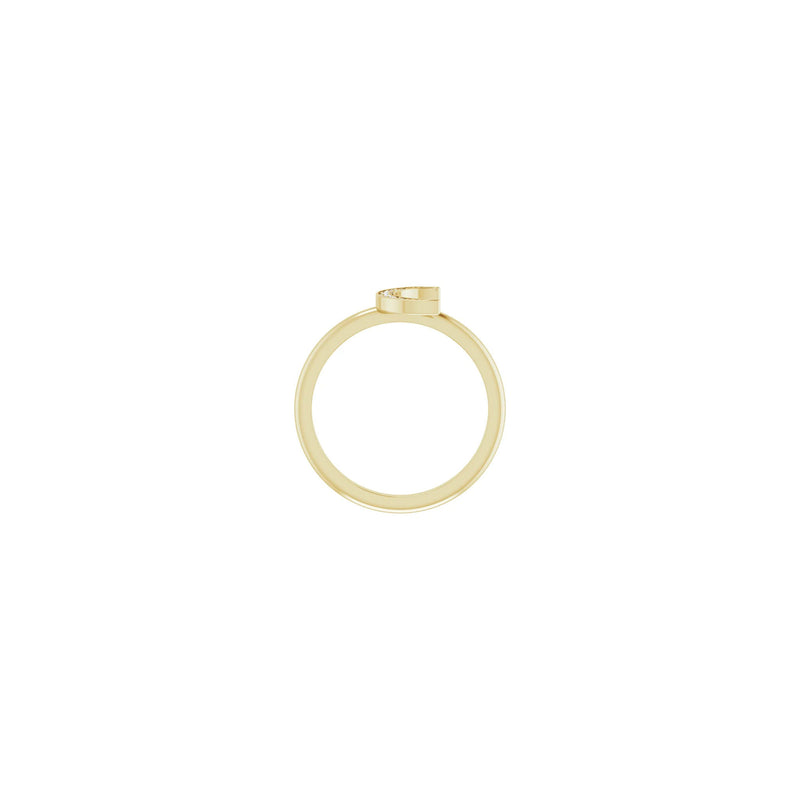 Diamond Crescent Moon Stackable Ring (14K) setting - Popular Jewelry - New YorkDiamond Crescent Moon Stackable Ring yellow (14K) setting - Popular Jewelry - New York