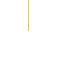 Diamond Honeycomb Necklace yellow (14K) side - Popular Jewelry - New York