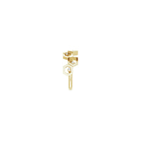 鑽石蜂窩堆疊戒指黃色 (14K) 側面 - Popular Jewelry - 紐約