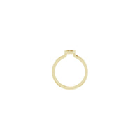 Diamond Honeycomb Stackable Solitaire Ring yellow (14K) setting - Popular Jewelry - New York