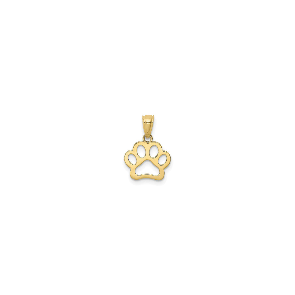 Dog Paw Print Pendant (14K) front - Popular Jewelry - New York