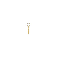 Dotted Pretzel Pendant (14K) side - Popular Jewelry - New York